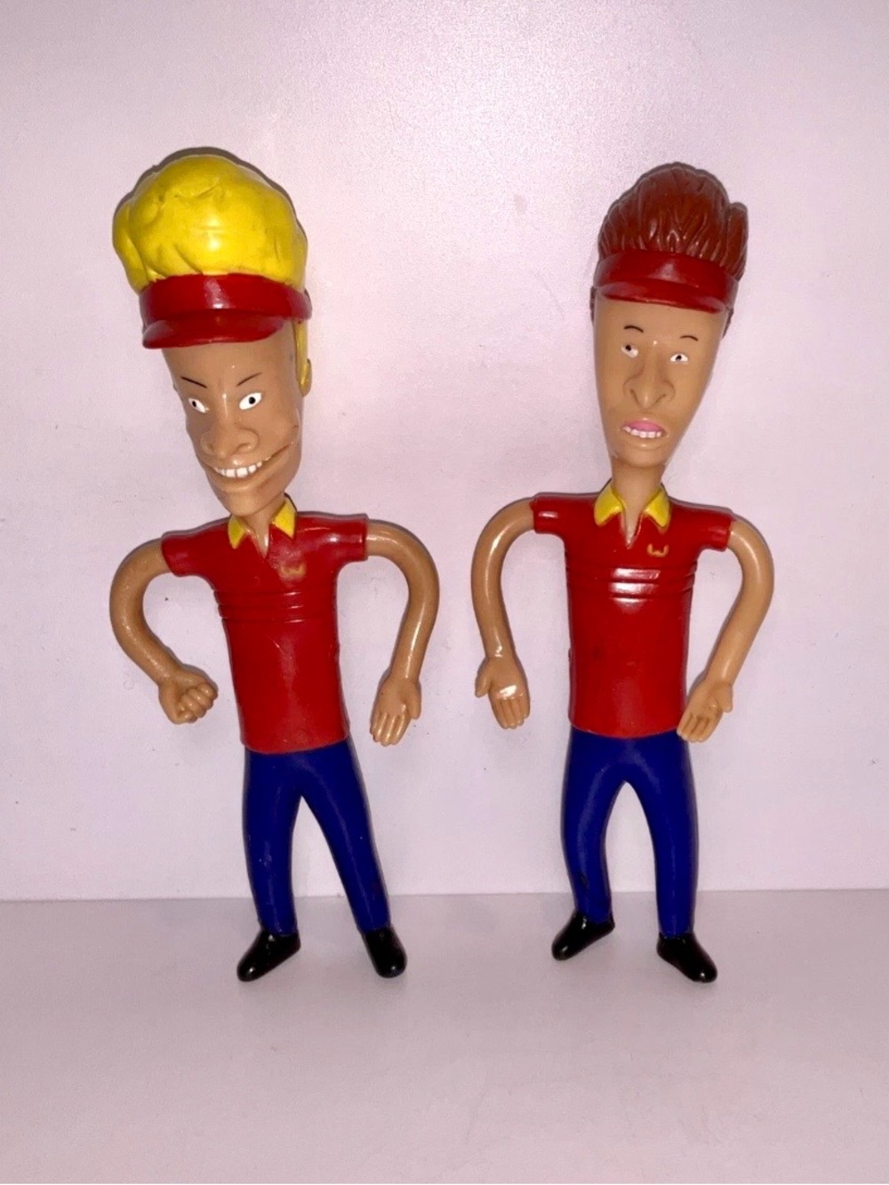 Vintage MTV 1997 Beavis and Butthead Burger World Bendables Figures